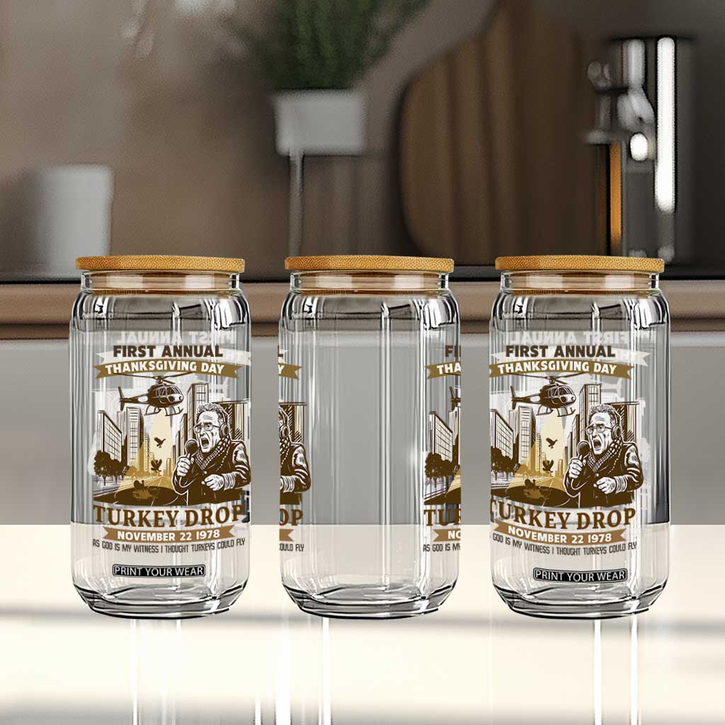 Vintage Thanksgiving Turkey Drop Glass Can Funny 1978 Helicopter Scene Classic TV Moment TS02 Print Your Wear