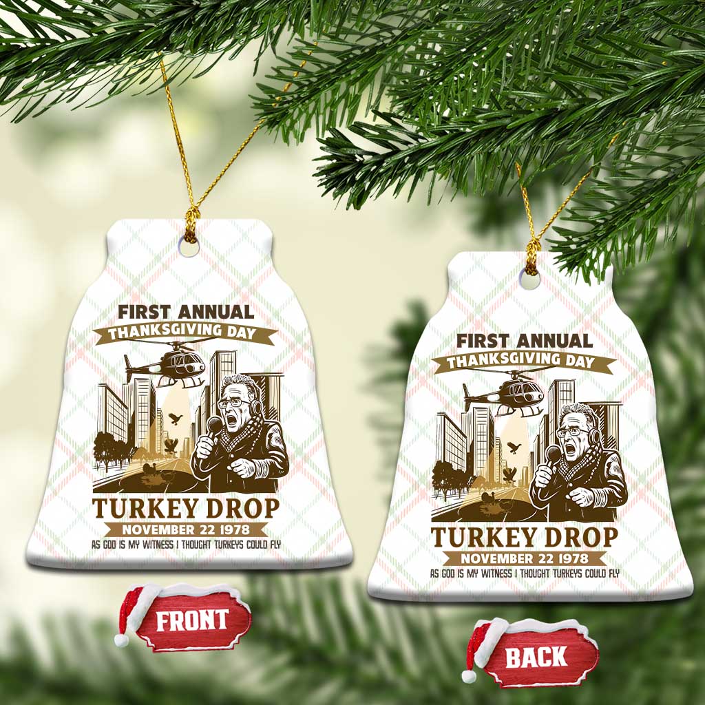 Vintage Thanksgiving Turkey Drop Ceramic Ornament Funny 1978 Helicopter Scene Classic TV Moment TS02 Print Your Wear