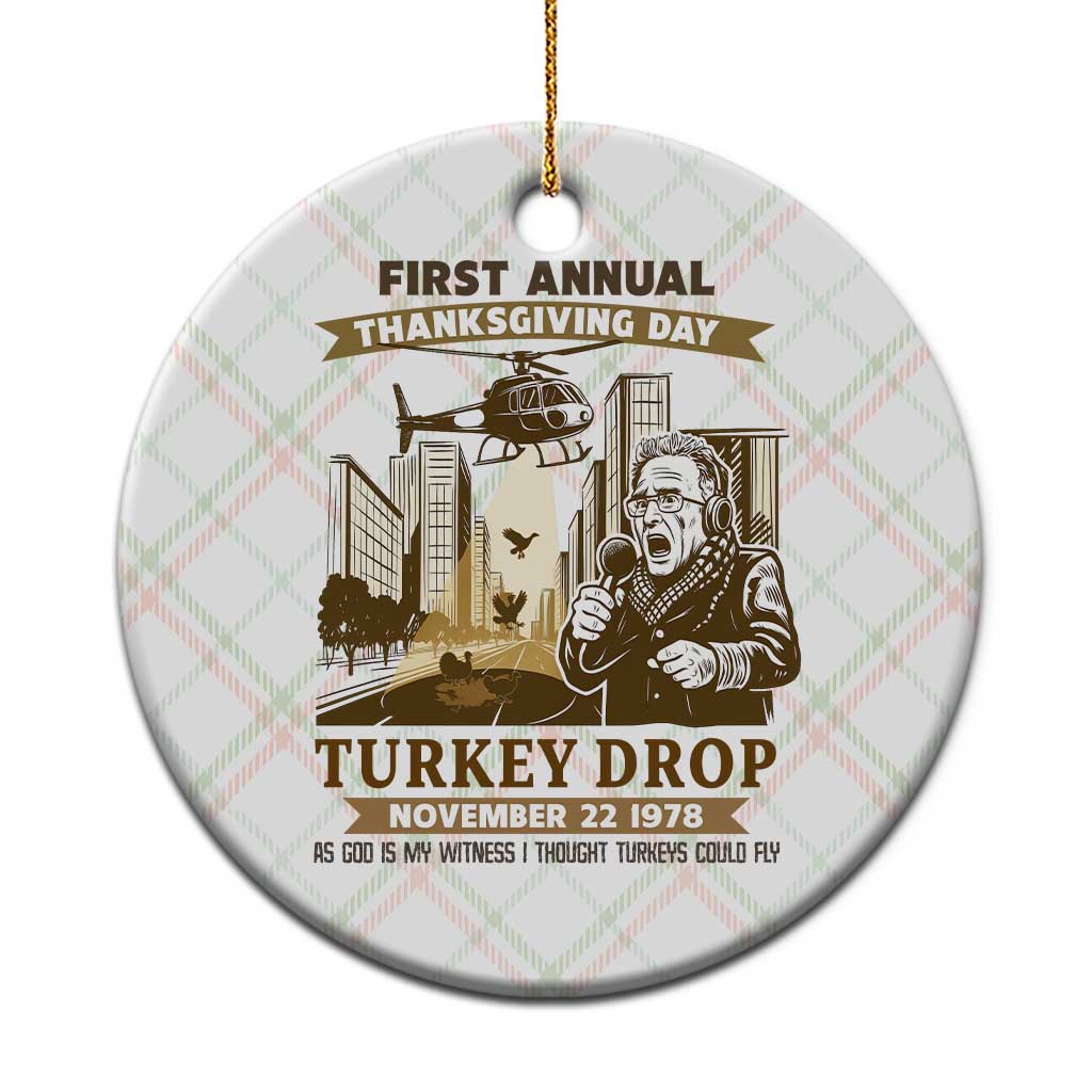 Vintage Thanksgiving Turkey Drop Ceramic Ornament Funny 1978 Helicopter Scene Classic TV Moment TS02 1pc Christmas Plaid Print Your Wear