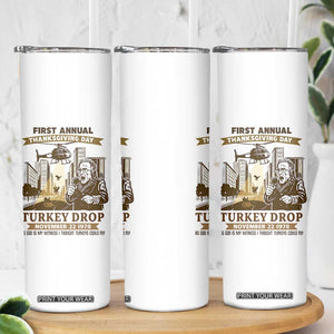 Vintage Thanksgiving Turkey Drop Skinny Tumbler Funny 1978 Helicopter Scene Classic TV Moment TS02 Print Your Wear