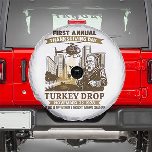 Vintage Thanksgiving Turkey Drop Spare Tire Cover Funny 1978 Helicopter Scene Classic TV Moment TS02 White Print Your Wear