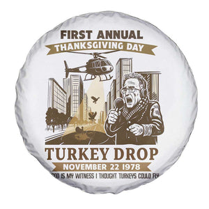 Vintage Thanksgiving Turkey Drop Spare Tire Cover Funny 1978 Helicopter Scene Classic TV Moment TS02 Print Your Wear
