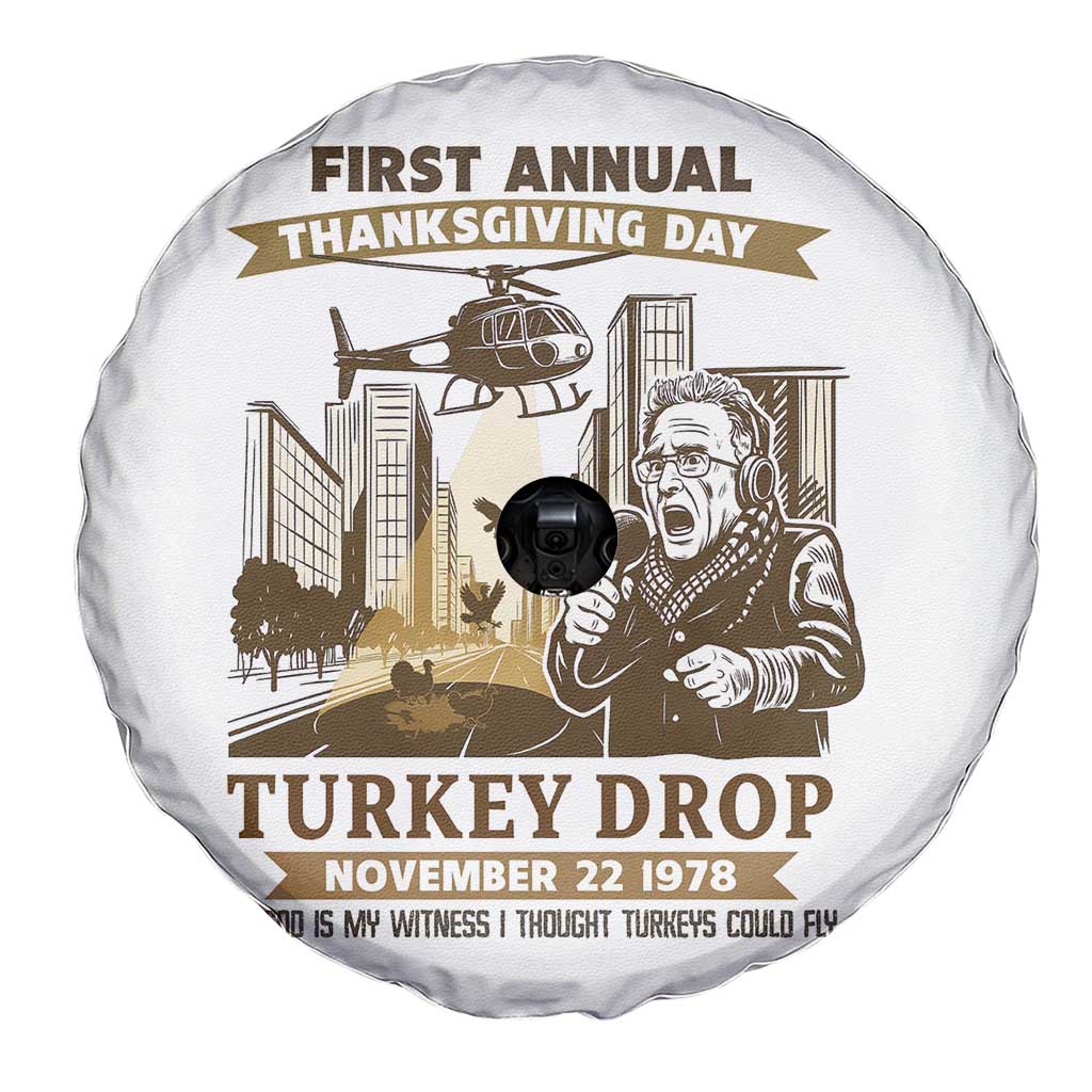 Vintage Thanksgiving Turkey Drop Spare Tire Cover Funny 1978 Helicopter Scene Classic TV Moment TS02 Print Your Wear