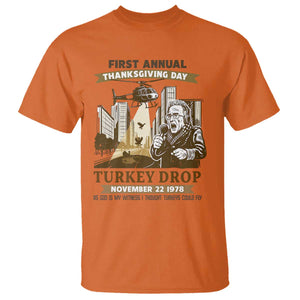 Vintage Thanksgiving Turkey Drop T Shirt Funny 1978 Helicopter Scene Classic TV Moment TS02 Orange Print Your Wear