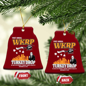 WKRP Turkey Drop with Les Nessman Ceramic Ornament Retro Thanksgiving Humor for Classic TV Fans TS02 Print Your Wear