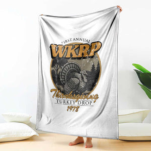 Retro WKRP Thanksgiving Turkey Drop 1978 Throw Blanket Distressed Vintage Holiday TS02 Print Your Wear