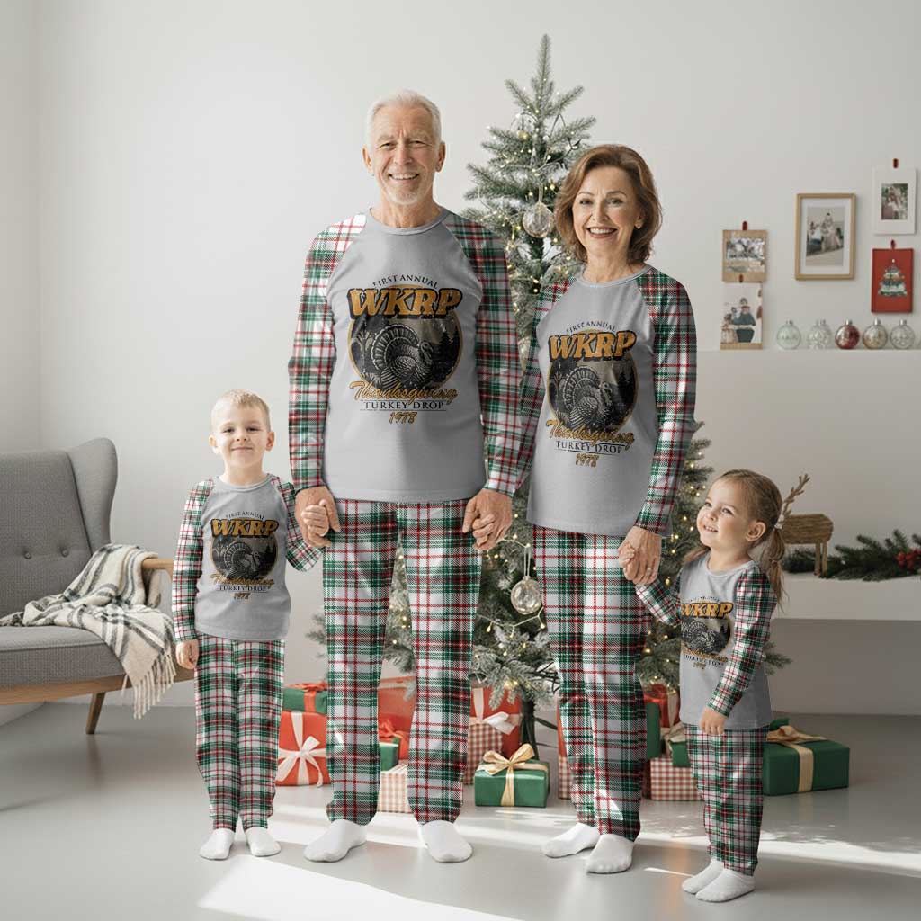 Retro WKRP Thanksgiving Turkey Drop 1978 Plaid Pajama Set Distressed Vintage Holiday TS02 Christmas Plaid Print Your Wear