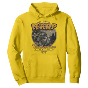 Retro WKRP Thanksgiving Turkey Drop 1978 Hoodie Distressed Vintage Holiday TS02 Daisy Print Your Wear