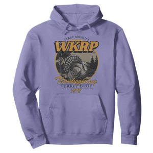 Retro WKRP Thanksgiving Turkey Drop 1978 Hoodie Distressed Vintage Holiday TS02 Violet Print Your Wear