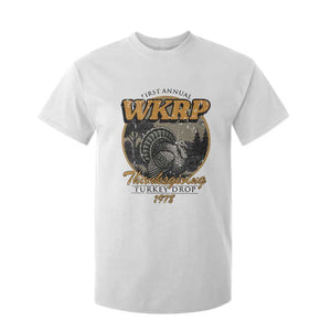 Retro WKRP Thanksgiving Turkey Drop 1978 T Shirt For Kid Distressed Vintage Holiday TS02 White Print Your Wear