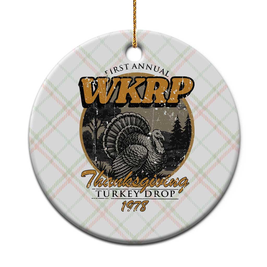 Retro WKRP Thanksgiving Turkey Drop 1978 Ceramic Ornament Distressed Vintage Holiday TS02 1pc Christmas Plaid Print Your Wear