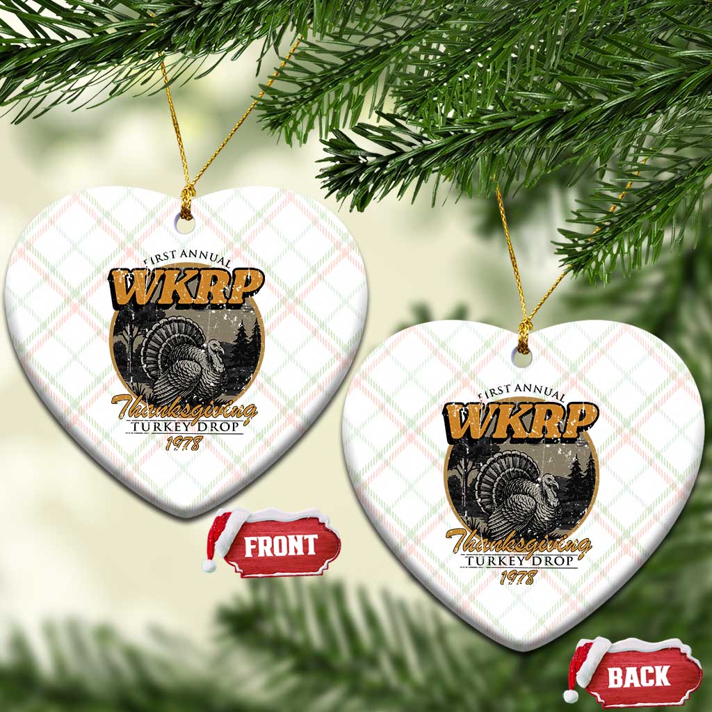 Retro WKRP Thanksgiving Turkey Drop 1978 Ceramic Ornament Distressed Vintage Holiday TS02 Print Your Wear