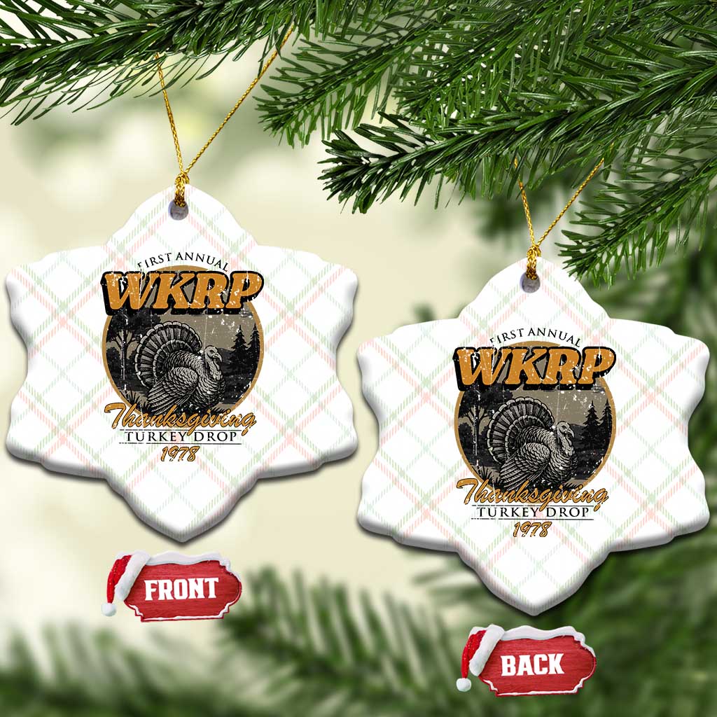 Retro WKRP Thanksgiving Turkey Drop 1978 Ceramic Ornament Distressed Vintage Holiday TS02 Print Your Wear