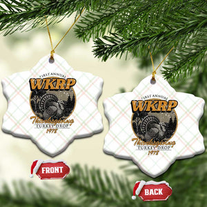 Retro WKRP Thanksgiving Turkey Drop 1978 Ceramic Ornament Distressed Vintage Holiday TS02 Print Your Wear