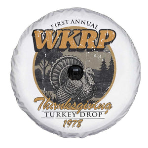 Retro WKRP Thanksgiving Turkey Drop 1978 Spare Tire Cover Distressed Vintage Holiday TS02 Print Your Wear