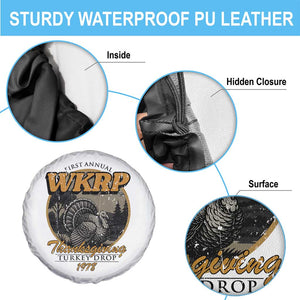 Retro WKRP Thanksgiving Turkey Drop 1978 Spare Tire Cover Distressed Vintage Holiday TS02 Print Your Wear