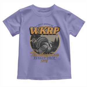 Retro WKRP Thanksgiving Turkey Drop 1978 Toddler T Shirt Distressed Vintage Holiday TS02 Violet Print Your Wear