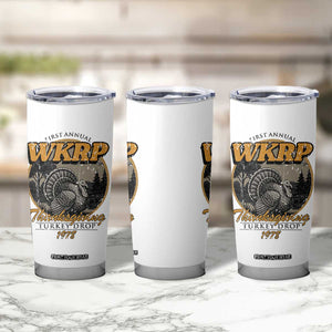 Retro WKRP Thanksgiving Turkey Drop 1978 Tumbler Cup Distressed Vintage Holiday TS02 Print Your Wear