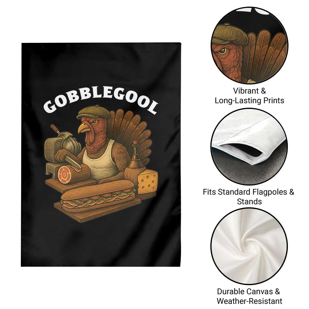 Gobblegool Funny Thanksgiving Garden Flag Italian Turkey Deli Humor Sub Sandwich TS02 Print Your Wear
