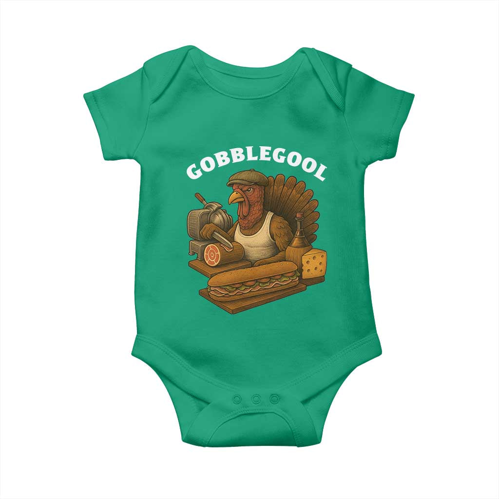 Gobblegool Funny Thanksgiving Baby Onesie Italian Turkey Deli Humor Sub Sandwich TS02 Irish Green Print Your Wear
