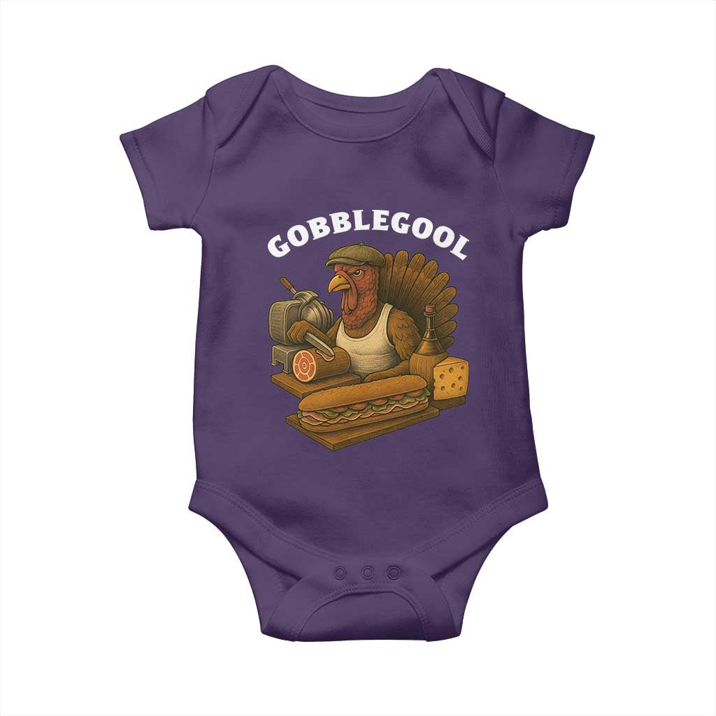 Gobblegool Funny Thanksgiving Baby Onesie Italian Turkey Deli Humor Sub Sandwich TS02 Purple Print Your Wear
