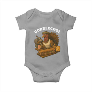 Gobblegool Funny Thanksgiving Baby Onesie Italian Turkey Deli Humor Sub Sandwich TS02 Sport Gray Print Your Wear