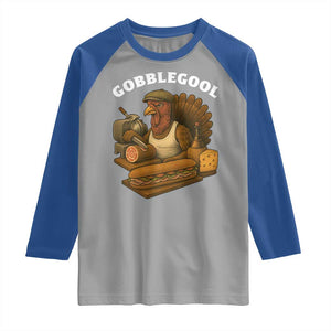 Gobblegool Funny Thanksgiving Raglan Shirt Italian Turkey Deli Humor Sub Sandwich TS02 Sport Gray Royal Print Your Wear