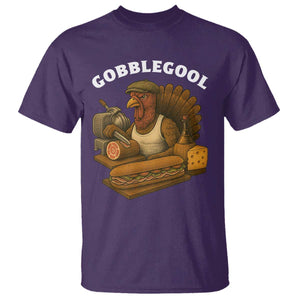Gobblegool Funny Thanksgiving T Shirt Italian Turkey Deli Humor Sub Sandwich TS02 Purple Print Your Wear