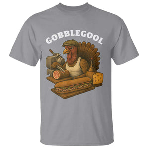 Gobblegool Funny Thanksgiving T Shirt Italian Turkey Deli Humor Sub Sandwich TS02 Sport Gray Print Your Wear