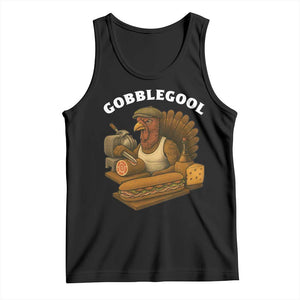 Gobblegool Funny Thanksgiving Tank Top Italian Turkey Deli Humor Sub Sandwich TS02 Black Print Your Wear