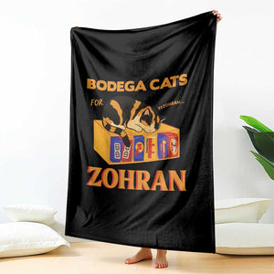Bodega Cats for Zohran Throw Blanket New York Mamdani Supporter Mayor Cute Cat TS02 Print Your Wear