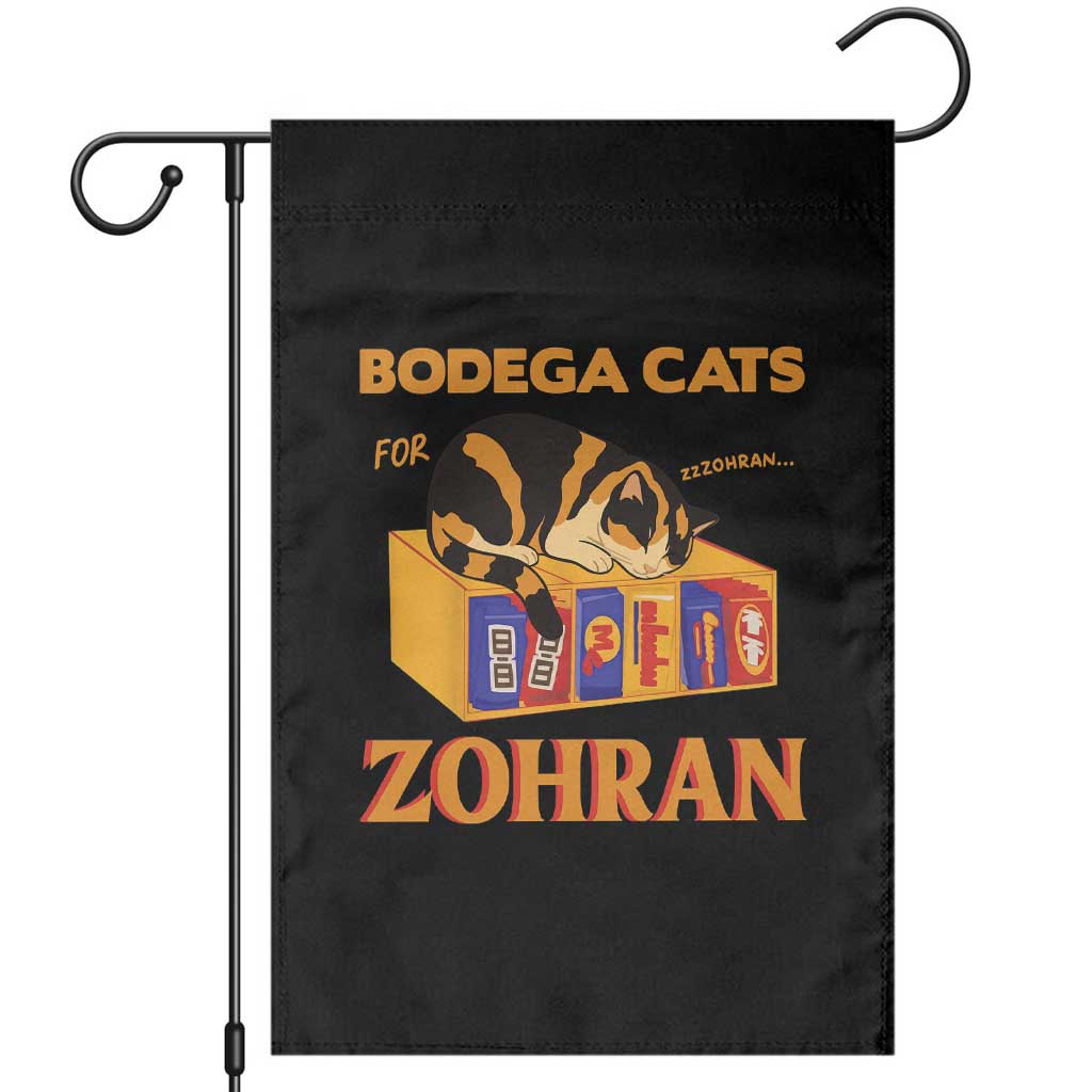 Bodega Cats for Zohran Garden Flag New York Mamdani Supporter Mayor Cute Cat TS02 Black Print Your Wear