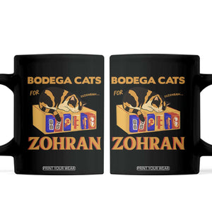 Bodega Cats for Zohran Coffee Mug New York Mamdani Supporter Mayor Cute Cat TS02 Black Print Your Wear