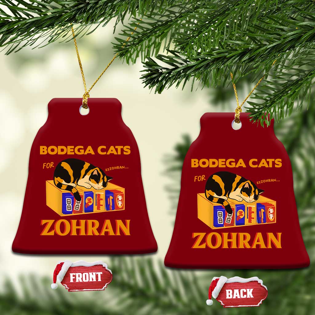 Bodega Cats for Zohran Ceramic Ornament New York Mamdani Supporter Mayor Cute Cat TS02 Print Your Wear
