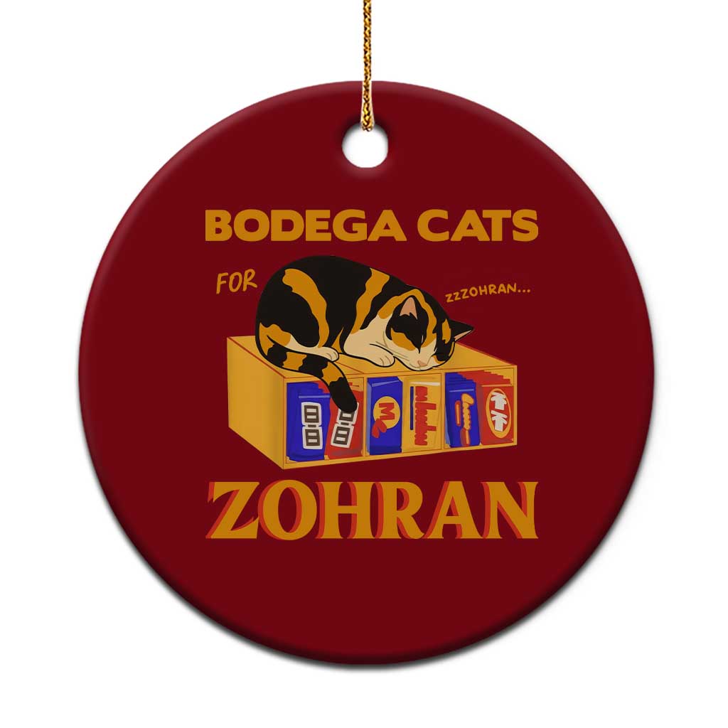 Bodega Cats for Zohran Ceramic Ornament New York Mamdani Supporter Mayor Cute Cat TS02 1pc Red Print Your Wear