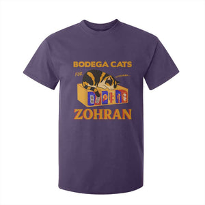 Bodega Cats for Zohran T Shirt For Kid New York Mamdani Supporter Mayor Cute Cat TS02 Purple Print Your Wear