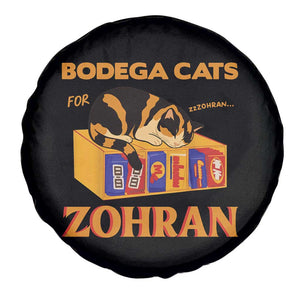 Bodega Cats for Zohran Spare Tire Cover New York Mamdani Supporter Mayor Cute Cat TS02 Print Your Wear