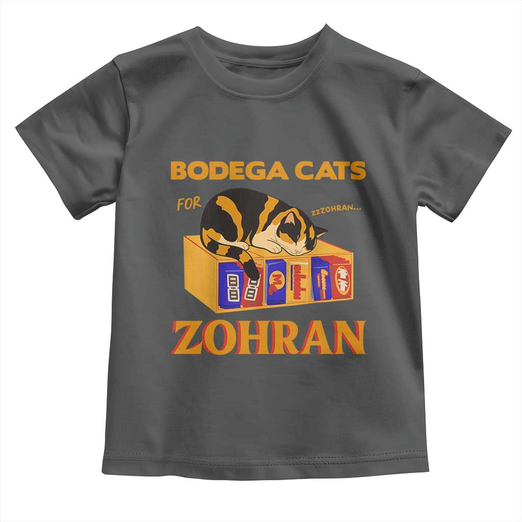 Bodega Cats for Zohran Toddler T Shirt New York Mamdani Supporter Mayor Cute Cat TS02 Dark Heather Print Your Wear