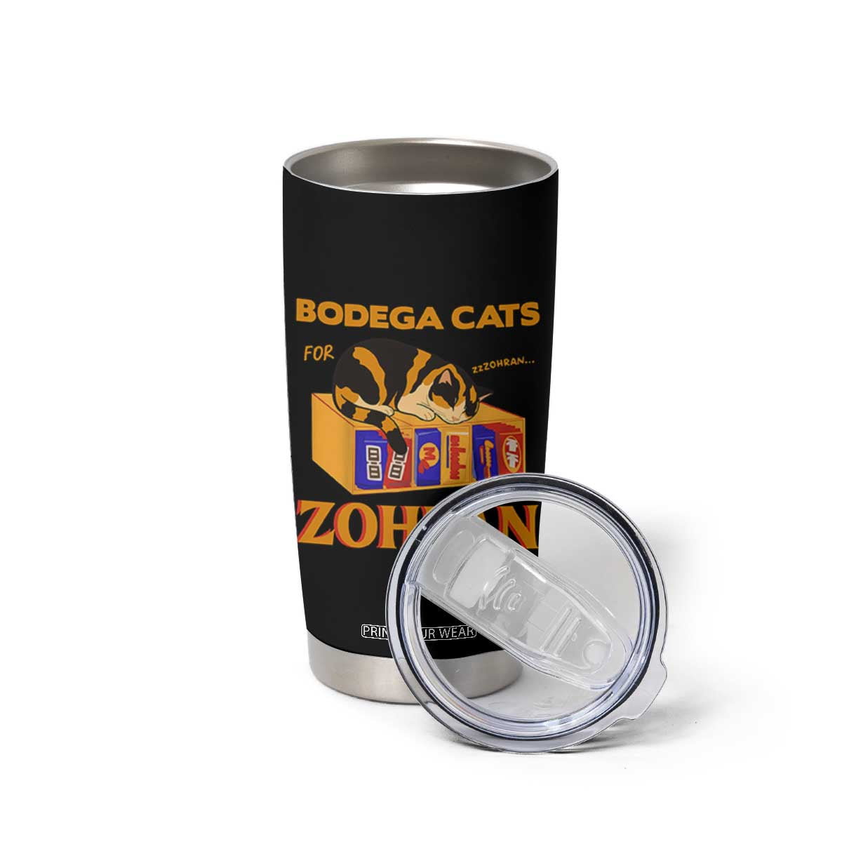 Bodega Cats for Zohran Tumbler Cup New York Mamdani Supporter Mayor Cute Cat TS02 Print Your Wear