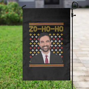 Zo Ho Ho Ugly Christmas Sweater Garden Flag Funny Zohran Mamdani Holiday TS02 Print Your Wear