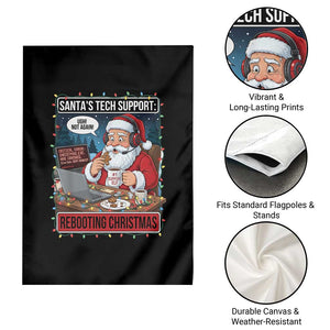 Funny Santa Tech Support Christmas Garden Flag Rebooting Christmas Geek Humor Gift TS02 Print Your Wear