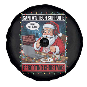 Funny Santa Tech Support Christmas Spare Tire Cover Rebooting Christmas Geek Humor Gift TS02 Print Your Wear