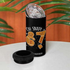Oh Snap 67 Gingerbread Meme 4 in 1 Can Cooler Tumbler Broken Cookie Six Seven Holiday Gag Christmas Vibes TS02 Print Your Wear