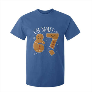 Oh Snap 67 Gingerbread Meme T Shirt For Kid Broken Cookie Six Seven Holiday Gag Christmas Vibes TS02 Royal Blue Print Your Wear
