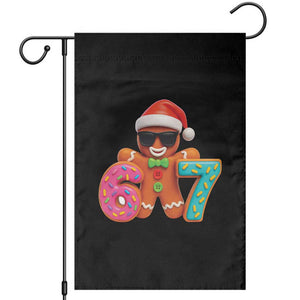 Funny 67 Meme Gingerbread Donut Garden Flag Cool Christmas Cookie Six Seven Santa Hat Sprinkles TS02 Black Print Your Wear