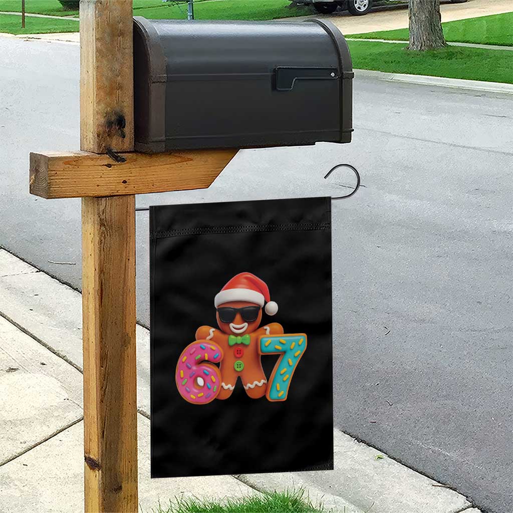Funny 67 Meme Gingerbread Donut Garden Flag Cool Christmas Cookie Six Seven Santa Hat Sprinkles TS02 Print Your Wear