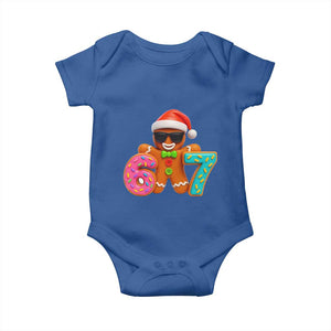 Funny 67 Meme Gingerbread Donut Baby Onesie Cool Christmas Cookie Six Seven Santa Hat Sprinkles TS02 Royal Blue Print Your Wear