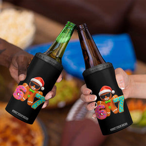 Funny 67 Meme Gingerbread Donut 4 in 1 Can Cooler Tumbler Cool Christmas Cookie Six Seven Santa Hat Sprinkles TS02 Print Your Wear