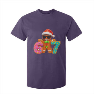 Funny 67 Meme Gingerbread Donut T Shirt For Kid Cool Christmas Cookie Six Seven Santa Hat Sprinkles TS02 Purple Print Your Wear