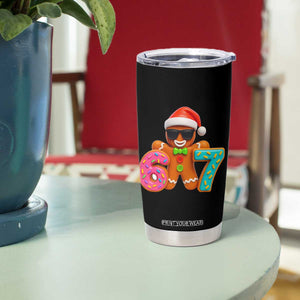 Funny 67 Meme Gingerbread Donut Tumbler Cup Cool Christmas Cookie Six Seven Santa Hat Sprinkles TS02 Print Your Wear